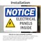 Signmission Electrical Panels Inside Sign With Symbol, 7 in W x Rectangle, Vinyl Decal OS-2PACK-NS-D-57-L-11673 - alternate 5